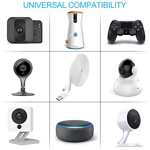 image for Uogw 3 Pack 10FT Power Extension Cable Compatible with Wyze Cam v4,Wyz