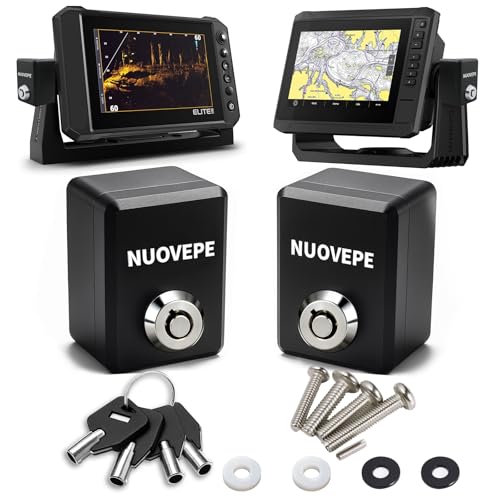 NUOVEPE Aluminum Fish Finder Lock 2 Pack, Rectangle Fishing