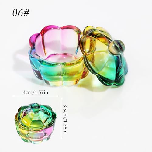 Nail Crystal Bowl para esmaltes y líquidos acrílicos miniatura 4