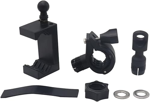 Miniatura 5 de CLISPEED Soporte para manillar de ciclismo, soporte de navegación, soporte para teléfono, proyector de toldo, soporte de teléfono negro, soporte