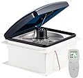 RVLOVENT RV Vent Fan Roof 12V Remote Control 14 x 14 inches 10-Speed