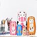 SEWACC 6 Layers Russian Nesting Dolls Cow Pig Duck Matryoshka Dolls Wooden Animal Figurine Matryoshka Wooden Toys for Children Kids Winter Party Wishing Gifts