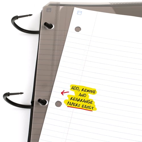 Five Star Flex Refillable Notebook + Study App, College Ruled Paper and 1-1/2 Inch TechLock Ring Binder with Pockets, Tabs and Dividers, 300 Sheet Capacity, Black (29324AA2) by Five Star - Image 4