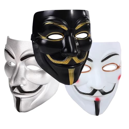 NEVSETPO V for Vendetta Mask Anonymous Hackers Mask for Cosplay Costume Parties