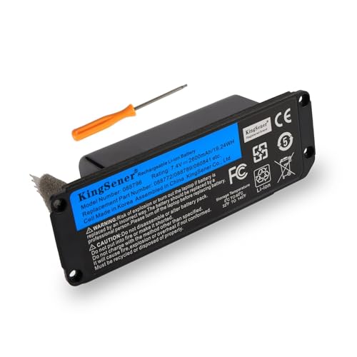 KingSener 088796 Battery for Bose Soundlink Mini II/2 Speaker 088789 088772 7.4V 2600mAh/19.24WH-Hands-on Welding Required,Battery Without Circuit Board