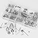 Rustark 123Pcs 10 Sizes Stainless Steel Taper Spring Assortment Set Cone Compression Spring Tower Pressure Spring Conical Spring Small Compression Springs for Home Repair Industry