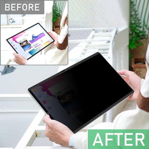 Image of FILMEXT Magnetic Privacy Screen for Samsung Galaxy Tab S10 Plus 12.4 inch | for Galaxy Tab S9 FE+ / S9 Plus Tab S8+ /Tab S7 FE /Tab S7 Plus 12.4 inch , Anti Spy Anti Glare Anti Blue Light Eye Protection Matte