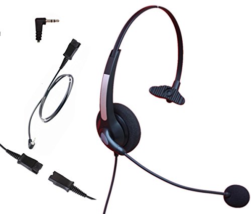 Audicom 3.5mm Mono Call Center Telephone Headset for Business Office Deskphones Alcatel-Lucent IP