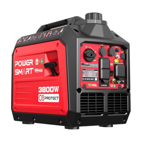 PowerSmart 3800 Watt Dual Fuel Inverter Generator for Home Emergency U