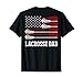 Vintage Lacrosse Dad Lax Dad USA Flag Patriotic USA T-Shirt