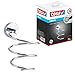 Price comparison product image tesa SMOOZ Hair Dryer Holder - No Drill Wall Mounted Chromed Metal Blow Dryer Holder - Stainless - Waterproof - Includes Removable Glue Solution