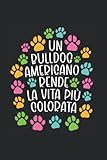 bulldog americano precio argentina  Un bulldog americano rende la vita più colorata: Ruled Notebook cane Diario Idea regalo American bulldog