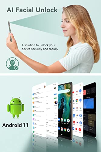 Cubot Unlocked Android 11 Smartphone, Max 3 Unlocked Cell Phone 4Gb+64Gb, 6.95" Hd+ Display, 48Mp Triple Camera, 5000Mah Battery, 4G Dual Sim Unlocked Android Phones, Nfc/Face Id, Us Version, Green #TOP6