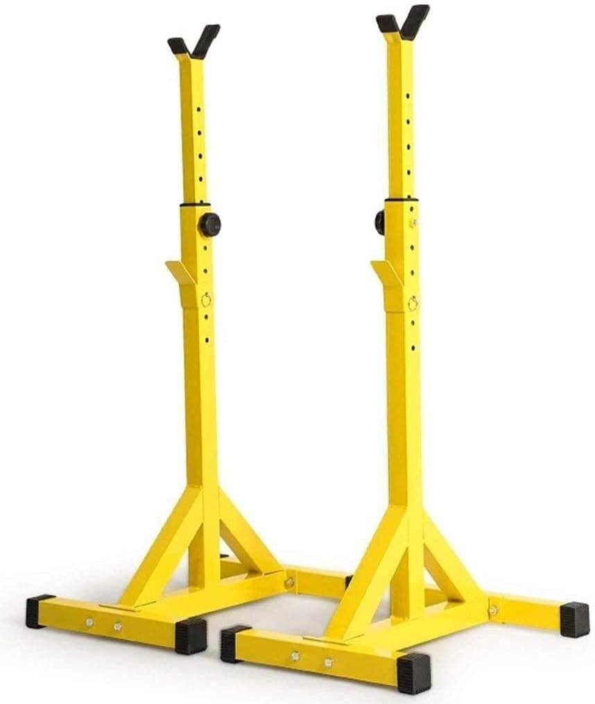 Adjustable Squat Rack Weight Lifting Bench Press Pull-Up Bars Multifunctional Shelf Home Indoor Gym Strength Training Rack Squat Rack Bench Press (Black 46 * 61