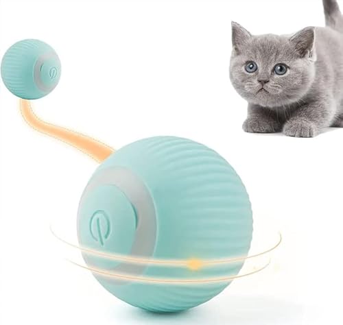 Bola de Brinquedo Inteligente Interativa para Gatos Giratória com Catnip (Rosa)