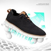 Men's Casual Dress Shoes Fashion Walking Sneakers Mesh Business Oxfords Work Lightweight Soft Sole Black — image 4