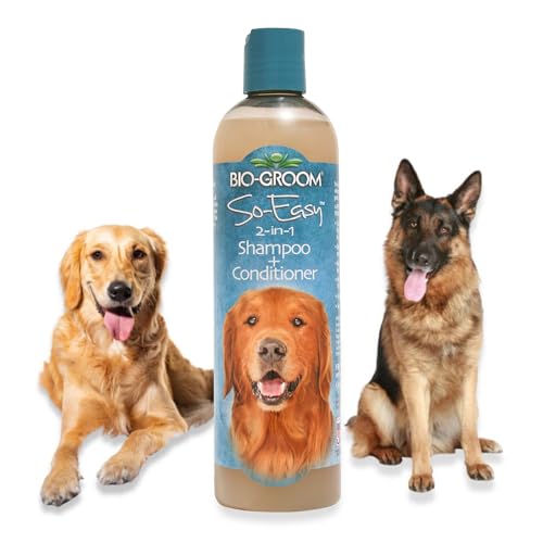 Bio-Groom So Easy 2 in 1 Shampoo & Conditioner - Dog & Puppy Shampoo and Conditioner Gallon, Detangling Dog Wash, Bulk Size for Grooming, Soap Free, 12:1 Concentration - Tropical Fruit Scent, 1 Gallon