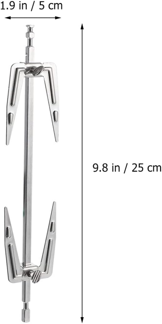 Stainless Steel Rotisserie Fork 9.8 Inch Universal Air Fryer and Oven Rotating Spit Fork for Grilling Chicken Fish Pork Bbq