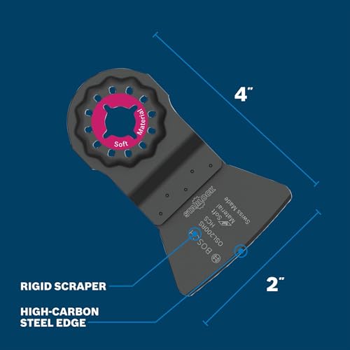 Image of Bosch OSL200RS 2 In. Starlock Oscillating Multi Tool High-Carbon Steel Rigid Scraper Blade