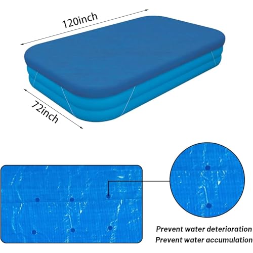 Cobertor rectangular para piscina 120x72 pulgadas azul miniatura 2