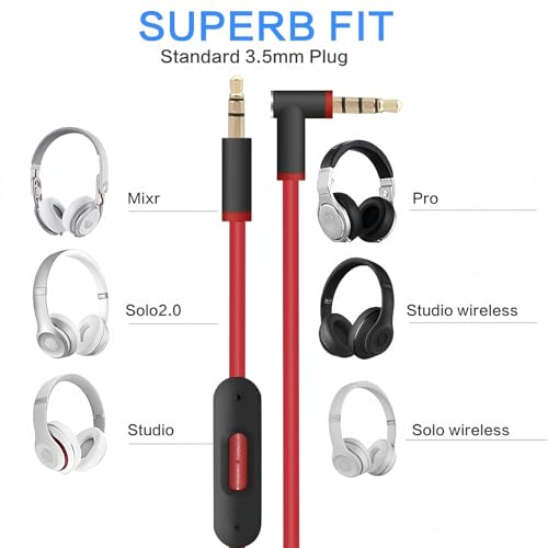 Cable de audio de reemplazo con control y micrófono 3.5 mm miniatura 6