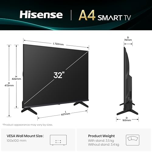 Hisense 32A4Q TV 81 3 cm 32 HD Smart TV Wifi Neuf - vue 6