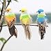 LWINGFLYER 12pcs Fake Birds Realistic Artificial Feathered Birds Ornament Sparrow with Wire Feet for Arts and Crafts & Decoration (Model - L15)