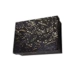 BAZEITFLOW Caja de Obsequio Grande de Papel Cartón Estampado Estrella Color Negro Tamaño 28X21X11 CM Caja de Almacenamiento y Paquete para Cumpleaños Aniversario y San Valentín