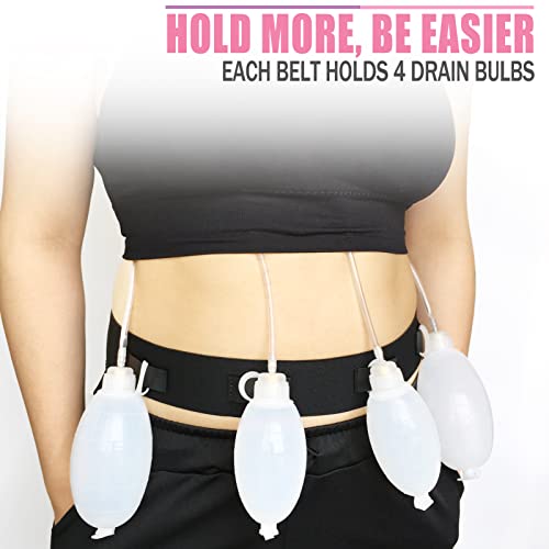 2Pc Mastectomy Drain Holder Belt After Breast Cancer Surgery Jp Drainage Bulb Carrier For Shower Breast Reduction Augmentation Tummy Tuck Recovery Support Post Surgical Patient Care Supplies #TOP2