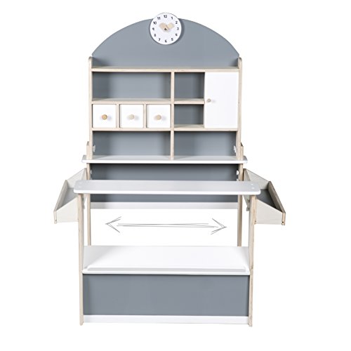 Foto von roba Kaufladen, Kinder Kaufmannsladen aus Holz, Verkaufsstand, 3 Jahre bis 10 Jahre, mit Theke und Seitentheke, Única