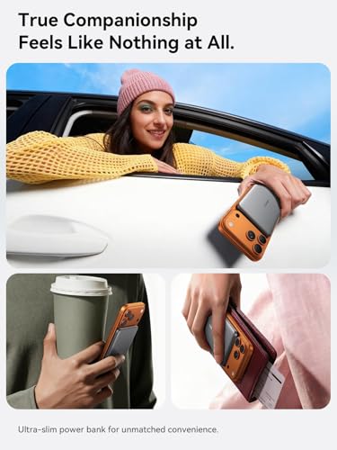 Image of THREEKEY Magnetic Charger, 15W Wireless Fast-Charging Battery Pack, Suitable for iPhone 17, Air, 16, 15, 14, 13, 12 Pro Max Plus (iced Gray) Models.
