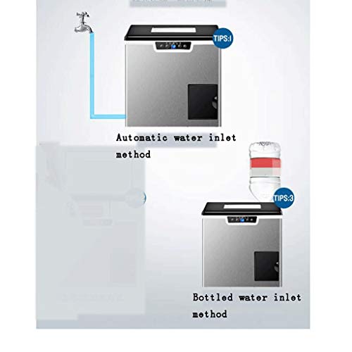 Máquina fabricadora de hielo con autolimpieza para encimera, produce 88 lb de cubos de hielo en 24 horas, ahorro de energía, ideal para cocina doméstica y conexión directa al grifo miniatura 5