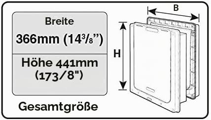 Dog Mate Verschließbare Große Hundeklappe (216), Braun - UPVC, Wand & Holz