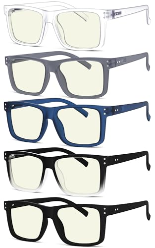 Image of Eyekepper 5-pack Oversized Reading Glasses Blue Light Blocking Large Readers