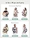 Baby Carrier, MOMTORY Safety-Certified 6-in-1 Baby Carrier with Hip Seat, Plus Size Friendly, Detachable Baby Holder Carrier Newborn to Toddler, Soft Ergonomic Toddler Support Carrier for 7-50lbs