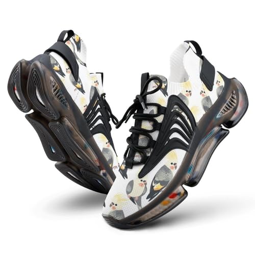 Cute Cockatiel Birds Printed Men's Sneaker Funny Lightweight Running Shoe Tennis Shoes for Men 9women/7men（EUR40）