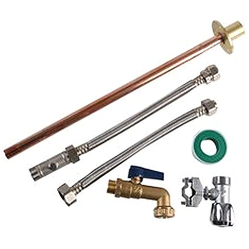 TC Kit Rubinetto Da Giardino 1/2 Pollice Con Flangia In Ottone E Raccordo