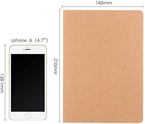 Xyark 12 Pack Dot Grid Notebook Journals Bulk With Thick Dotted Grid Paper, 60 Pages, 8.3X5.5 Inch, A5 Size, Diary Writing Subject Notebooks Planner For Travelers Students Office, Travel Journal Set #TOP6