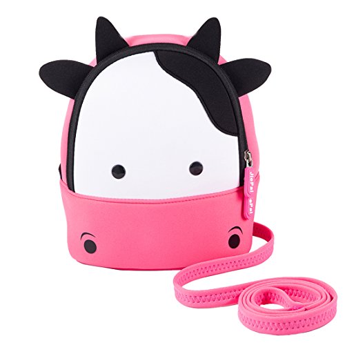 JiePai Cow Toddler Kids Backpack with Harness Leash for Boys Girls Age 1-3