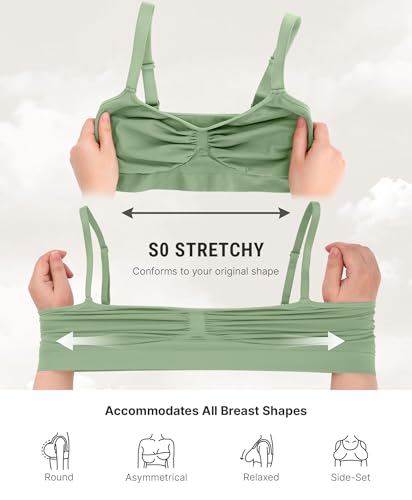 Image of FeelinGirl Bralettes for Women with Support Comfortable Bras No Underwire Seamless Everyday Bras