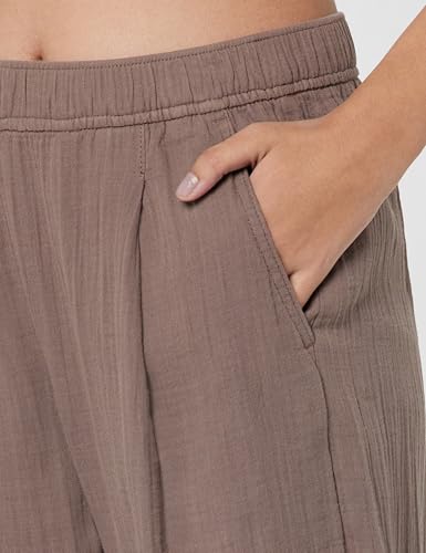 Image of Gap Women Solid Relaxed Fit Full Length Trousers