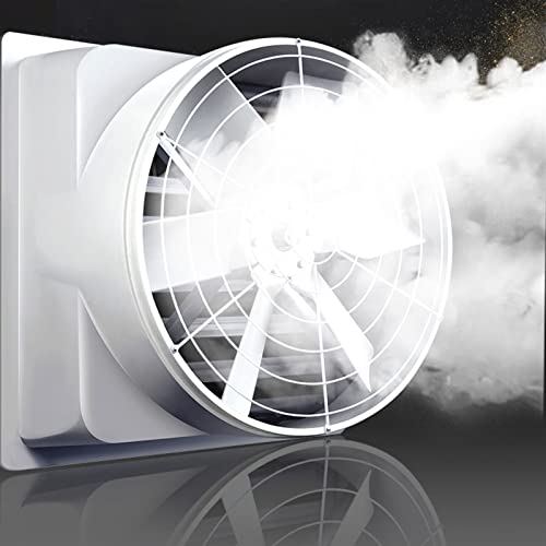Ventilador potente industrial y extractor de aire para pared, con persiana automática, para ventilación en ático, cobertizo o garaje, extractor para baño potente miniatura 7