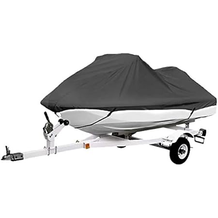 North East Harbor Gray Trailerable PWC Personal Watercraft Cover Covers Fits 2-3 Seat Or 127"-135" Length Fits Waverunner, Sea Doo, Jet Ski, Polaris, Yamaha, Kawasaki Covers (P2B138-GRY)