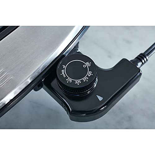 Oster DiamondForce 10"x20" Electric Griddle with Warming Tray Black One-Size Oster DiamondForce 10"x20" Electric Griddle with Warming Tray Black One-Size