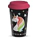 Produktbild H:)PPY life 45401 großer Becher Einhorn, Porzellan mit Silikon Deckel, 45 cl