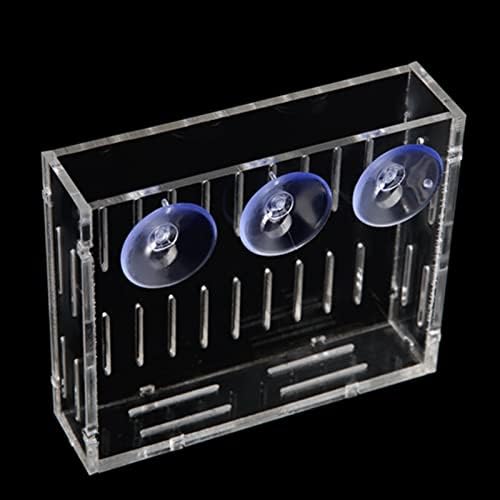 Yosoo Health Gear Aquarium Plant Grass Cup Transparent Water Tank Plant Growing Holder, Acrylic Fish Tank Water Plants Planter Grass Container with Suction Cups, Decorative Aquarium Plant Grass Cup