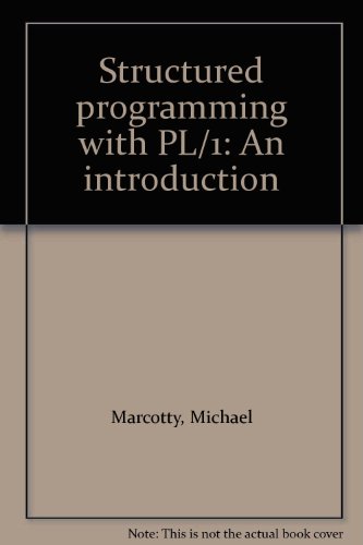 Structured Programming with PL/1: An Introduction 0138548854 Book Cover
