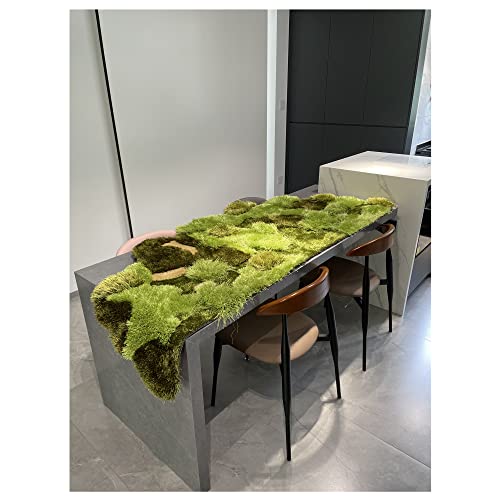 Lzteck Bedside Rugs,Patchwork,Abstract,Geometric Shag,Artificial Grass Runner Rugs,Fake Grass Moss Tundra Rugs,Fluffy Kids Toddles Carpets,Living Room,Nursery Mats,2.6X6.5Ft #TOP3