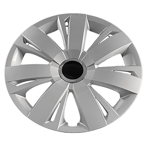 Hubcaps.com - Premium Quality Silver Hubcaps/Wheel Covers Fits 2011-2018 Volkswagen Jetta 16 Inch Wheels, Heavy Duty Construction (Set Of 4) #TOP2