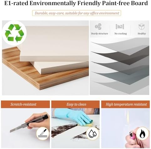 32-Inch Modern Reception Desk with LED Light, Stylish Checkout Counter, Wooden Computer Table with Storage for Lobby, Salon, Retail – B-Right